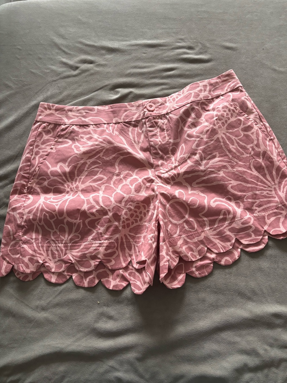 NWT Tori Richard Chase The Sun Sloane Scallop Short Dusty Rose 14 Floral